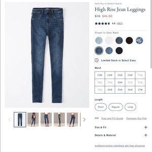 Abercrombie Jean Leggings